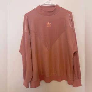 Adidas velvet mock neck sweatshirt